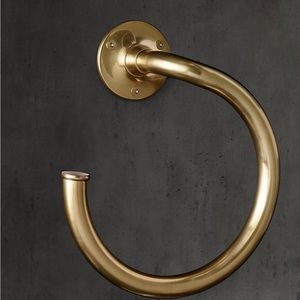 Restoration Hardware Sutton Towel Ring | Finish: Aged Brass